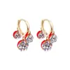 Brincos Elegantes Vermelhos Festivos de Novo Estilo com Franjas de Diamante Brincos da Moda Estilosos de Celebridade da Internet Brincos Leves e de Alto Padrão para Mulheres