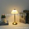 Lámpara de mesa de atmósfera retro europea y americana de lujo ligero simple retro de cristal para mesita de noche de dormitorio