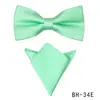 Conjunto de Gravata Borboleta e Lenço de Cor Sólida com Listras para Homens, Acessórios de Terno de Negócios de Alta Qualidade, Gravata Borboleta em Estoque