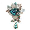 Broche de Flor, Alfinete Estéreo de Cristal Retrô, Acessórios Longos com Franjas para Suéter, Casaco, Corsage da Moda, Presente de Aniversário