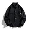Camisa de trabajo de negocios de lujo ligero estilo japonés para hombre primavera y otoño hombro caído manga larga casual combinable moderna chaqueta camisa de hombre