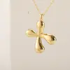 Venta Caliente Transfronteriza 18K Liso Lindo Versión Q Gordito Burbuja Colgante Alfabeto 26 Letras Estilo Minimalista de Nicho
