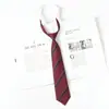 Corbata Jk Borgoña para Mujer, Estilo Japonés, Rayas, Fácil de Usar, para Fotos de Graduación, Toga de Licenciatura, Accesorio de Uniforme Escolar