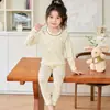 Nuevo Modelo 2026 Set de Ropa Interior Térmica Antibacteriana Sin Costuras para Niños, Ropa para el Hogar de Otoño e Invierno con Diseño Sin Costuras
