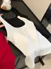 Chaleco de Tirantes Finos para Mujer, Ropa de Abrigo de Verano, Capa Base de Algodón sin Mangas de Lyocell, Color Sólido Simple con Almohadillas Incorporadas en el Pecho, Venta al por Mayor