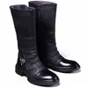 Botas Chelsea de Caña Alta con Hebilla y Cremallera Estilo Británico para Hombre Punta Redonda Talla Grande Botas de Cuero Comercio Exterior En Stock
