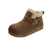 Botas de nieve 2026 más vendidas, nuevos zapatos Birkenstock para mujer sin cordones, zapatos de algodón y lana para exteriores, estilo moderno de invierno ultralujoso