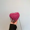 Mini Corazón de Amor Personalizado Cadena de Metal Bolso Pequeño Moda Europea y Americana Celebridad de Internet Bolso de Cadena Bolso Cruzado