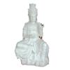 Estatua de Guanyin tallada en piedra, tallada en piedra, dragón de mármol blanco, rama de sauce de Guanyin, botella de red, artesanía de Guanyin.