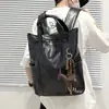Mochila estilo universitario americano británico, bolso de hombro doble vintage, bolso de mano japonés y coreano, bolso para el día a día en la calle, mochila de viaje para portátil