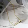 Nafoge Joyería de Plata al por Mayor Estilo Moderno Sencillo Colgante Chapado en Oro con Perla Natural Collar con Colgante de Plata de Ley 925