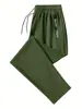 Pantalones deportivos elásticos para hombre de América verano ajuste fino talla grande pantalones de seda de hielo tubo recto secado rápido casual transpirables para hombre