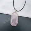 Colgante Ovalado de Borde de Ágata de Cristal Natural Europeo y Americano de Doble Cara Accesorios de Joyería Venta Caliente Transfronteriza Accesorios Venta al por Mayor Transfronteriza