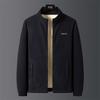 Otoño e invierno polar flor forro polar de cordero chaqueta para hombre con forro polar grueso cuello alto cálido