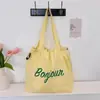 Bolsa de Ombro Tela Cultural e Criativa da Universidade Personalizada Nova Grande Capacidade Casual Versátil Cordão Estampada Bolsa de Mão Tote