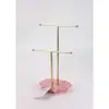 Rack de Joias de Ferro para Novos Produtos Transfronteiriços Formato de Concha Base de Cerâmica Display para Colar, Pulseira, Anel Customização
