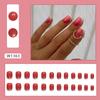 Color rojo y blanco saltando Aurora manicura francesa corta estilo ins europeo y americano moda de uso pieza de belleza de uñas lote mixto
