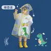 Capa de chuva infantil com capuz, impermeável para o corpo todo, à prova de chuva, padrão de desenho animado transparente, adequada para meninos e meninas, poncho para caminhada