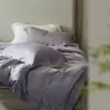 Conjunto de quatro peças em Tencel Lenzing tingido em tie-dye de cor sólida, estilo wabi-sabi de verão, seda gelada fosca lavada com areia, fresco ao toque, adequado para dormir sem roupa, capa de edredom e lençol de cama