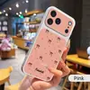 Aplicável ao Apple 18promax Estilo Coreano Capa de Celular com Laço Criativa iPhone17 Couro Fosco 16 Capa Protetora