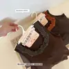 Chaleco de Terciopelo de Perla de Oxígeno Cálido de Canalé Cuadrado con Encaje, Copas Fijas Integradas, Capa Interior Cálida Adelgazante, Top 682