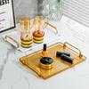 Juego de Tazas de Té Bandeja Taza de Té Bandeja de Té de Lujo Ligero Sala de Estar Hogar Plato Rectangular para Escurrir Almacenamiento de Tetera Nuevo Estilo Soporte para Tazas