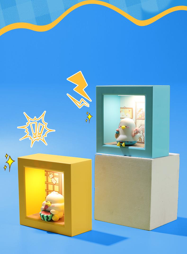 手办相框灯摆台小夜灯3d立体桌面卧室床头摆件柔光护