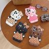 Falda de Dibujos Animados con Estampado de Leopardo Lindo Kt Cat Funda para Teléfono Móvil Apple 16 iPhone 17 Adecuada para 14/15 Pro Max 13