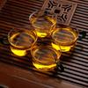 Juego de 6 tazas de té de vidrio con asa, taza de té Kung Fu, resistente al calor, gruesa, para uso doméstico, transparente, pequeña, producto nuevo.