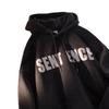 Sudadera con capucha de albaricoque para niños, primavera y otoño, americana, tendencia pesada, regular, para adolescentes, de moda, pulóver suelto para uso diario.
