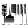 Venda Transfronteiriça Pente Aplicador de Tintura para Cabelo Kit de Tratamento Capilar Pente com Cauda Fina Pente Aplicador de Mechas Pretas Pente Balanceador de Cabelo