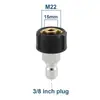 Conexión de accesorio para hidrolavadora pistola de agua adaptador M22-14 combinación rápida de rosca macho-hembra interna y externa de 3/8
