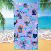 Toalla de Playa con Estampado de Stitch Lindo de Dibujos Animados y Anime, Toalla de Baño de Microfibra Secado Rápido Transfronteriza, Toalla de Playa Espesa