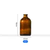 Botella de Vidrio Medicinal Marrón Cilíndrica 30ml, Botella de Vidrio Cilíndrica 20ml, Botella con Tapa a Presión Resistente a la Luz, Dispensador de Perfume