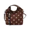 Bolso de mano con estampado de lunares transfronterizo para mujer, colección otoño/invierno 2026, bolso de hombro/bandolera de gamuza simple y elegante