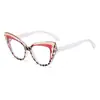 Jamie L0125 Novos Óculos Cat-Eye, Óculos Cat-Eye de Moda Europeia e Americana com Filtro de Luz Azul, Estilosos e Versáteis, Podem Ser Personalizados para Miopia