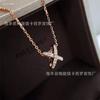Collar Cnc Shangmei Versión Alta Cruz Blanco Nácar Chapado Grueso en Oro de 18K Colgante de Nácar Natural Cadena de Clavícula Nicho Venta al por Mayor