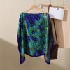 Moda Gola de Um Caractere Top Curto Solto 2024 Novo Verão Feminino Fino Seda Sintética Pulôver Roupa de Proteção Solar