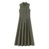 Estilo Europeo y Americano Transfronterizo Z Nueva Moda Elegante Ropa para Mujer al por Mayor Elegante Vestido sin Mangas de Cuello Redondo 2902586