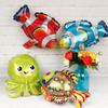 Globo de aluminio para decoración de fiesta de cumpleaños de acuario, ballena, pez payaso, tiburón, delfín, pulpo y pez payaso