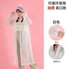 Impermeable No Desechable Abrigo Poncho Largo Transparente Portátil Mochila para Espalda Impermeable Protector Unisex