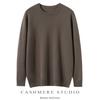 25 Otoño e Invierno Nuevo Estilo 100% Cachemira Pura Ropa de Punto para Hombre Suelta Suave Cerosa Versátil Manga Larga Cálida Ropa de Punto Cuello Redondo