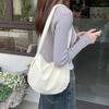 2024 Novo Estilo Pequeno Fresco Listrado Crossbody Bolsa Elegante All-match Canvas Bag Bolsa de Ombro de Grande Capacidade Estilo Ocidental Simples Feminino