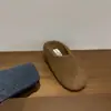 Aumento de Altura Interna de 7cm, Sola Grossa, Forrado com Lã, Sapatos Quentinhos e Peludos, Mules Elegantes Slip-On de Bico Redondo Outono e Inverno 2025