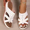 Chanclas de cuña de comercio electrónico transfronterizo europeo y americano para mujer, de exterior, boca de pez, suela gruesa, ligeras, huecas, pantuflas para mujer, al por mayor