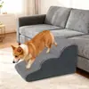 Escalera de Escalada para Perros Pequeños y Gatos para el Hogar de 2, 3 y 4 Escalones, Peldaños Antideslizantes, Escalera para Sofá de Cama para Mascotas Multicapa Desmontable y Lavable