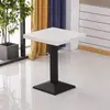 Mesa de negociación engrosada, habitación de hotel en alquiler, restaurante de comida rápida, juego de mesa y sillas para té de burbujas y bocadillos, cafetería, mesa cuadrada pequeña de color pizarra