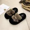 Nuevas Zapatillas de Casa Gruesas Antideslizantes para Interior y Exterior, Aumentadoras de Altura, Felpa, Chanclas Peludas de Otoño Invierno para Mujer