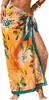 2026 Nuevo Traje de Baño Transparente para Mujer Sarong de Talla Única para Todos los Trajes de Baño Cubre-Traje Estampado Floral de Verano Gasa