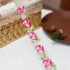 Ribete de Encaje Bordado de Flor Hueca Colorido Bloque de Color Suave de 3.5 cm de Ancho para Vestidos de Mujer y Accesorios de Escote Venta al por Mayor